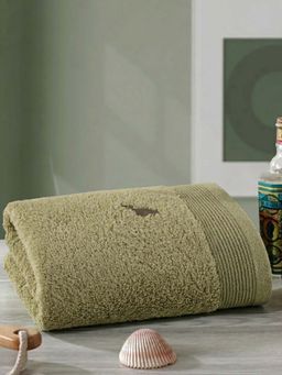 Maspar - Green Cotton Solid 550 Gsm Bath Towel
