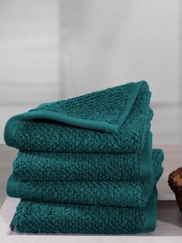 Maspar - Teal Cotton Solid Soft Absorbent Anti-Bacterial 550 Gsm Face Towels