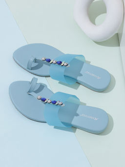 KNEETOES - Women Synthetic Party Flats Blue