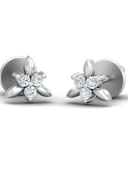 KuberBox - 18K Triangular Stud Earrings for Women and Girls