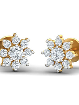 KuberBox - 18K Suru Stud Earrings for Women and Girls