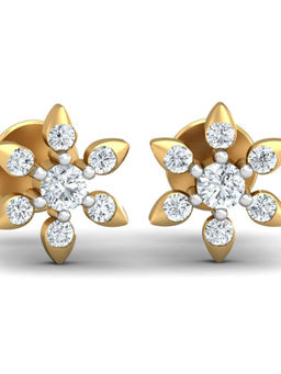 KuberBox - 18K Vandana Stud Earrings for Women and Girls