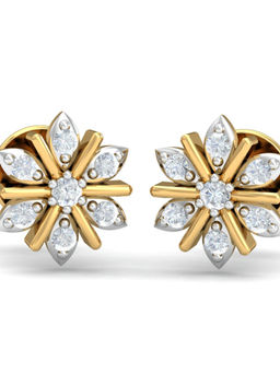 KuberBox - 14K Sukanya Traditional Ear Studs for Women and Girls