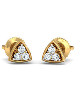 KuberBox - 14K Demira Stud Earrings for Women and Girls