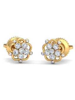 KuberBox - 14K Haisley Diamond Earrings for Women and Girls