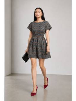Virgio - Women'S Cotton Printed A-Line Multi-Color Mini Dress