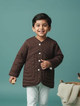 Keebee Organics - Cotton Textured Brown Jacket
