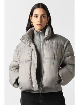 Van Heusen - Womens Grey Solid Casual Jacket