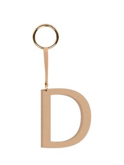 TANN TRIM - Beige Letter Bag Charm Letter D