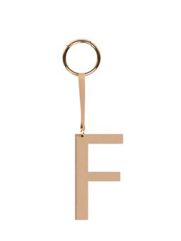 TANN TRIM - Beige Letter Bag Charm Letter F