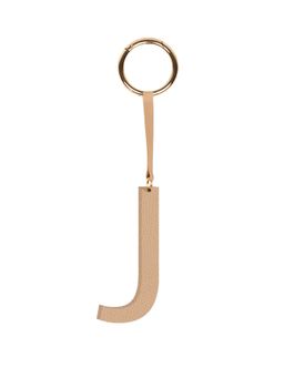 TANN TRIM - Beige Letter Bag Charm Letter J