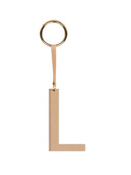TANN TRIM - Beige Letter Bag Charm Letter L