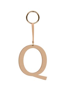 TANN TRIM - Beige Letter Bag Charm Letter Q