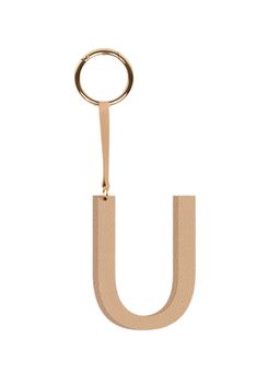 TANN TRIM - Beige Letter Bag Charm Letter U