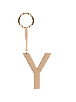 TANN TRIM - Beige Letter Bag Charm Letter Y