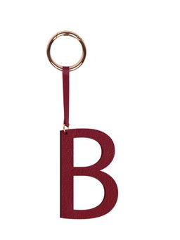 TANN TRIM - Berry Red Letter Bag Charm Letter B