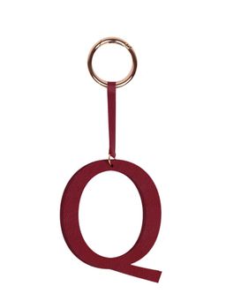 TANN TRIM - Berry Red Letter Bag Charm Letter Q
