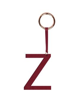 TANN TRIM - Berry Red Letter Bag Charm Letter Z