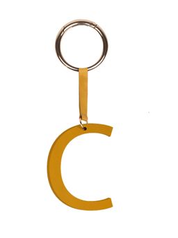 TANN TRIM - Mustard Letter Bag Charm Letter C