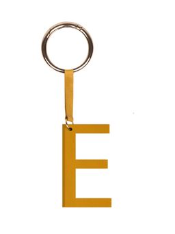 TANN TRIM - Mustard Letter Bag Charm Letter E