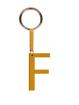 TANN TRIM - Mustard Letter Bag Charm Letter F