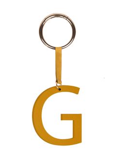TANN TRIM - Mustard Letter Bag Charm Letter G