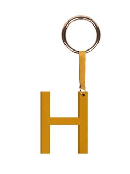 TANN TRIM - Mustard Letter Bag Charm Letter H