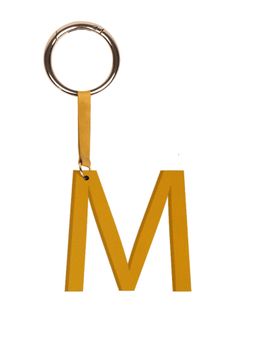 TANN TRIM - Mustard Letter Bag Charm Letter M
