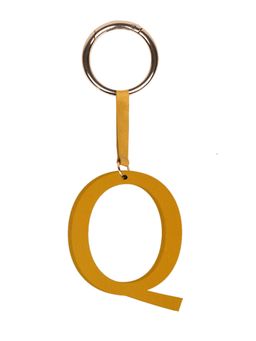 TANN TRIM - Mustard Letter Bag Charm Letter Q