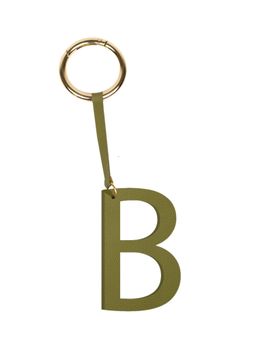 TANN TRIM - Olive Letter Bag Charm Letter B