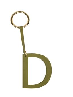 TANN TRIM - Olive Letter Bag Charm Letter D