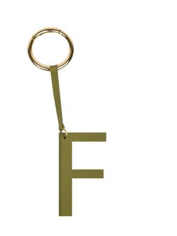 TANN TRIM - Olive Letter Bag Charm Letter F