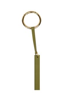 TANN TRIM - Olive Letter Bag Charm Letter I