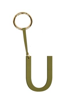 TANN TRIM - Olive Letter Bag Charm Letter U