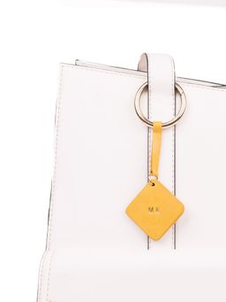 TANN TRIM - Rhombus Bag Charm Mustard