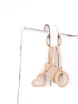 TANN TRIM - Bag Charm Beige