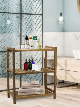 Metalsmith - 3 Shelves Kitchen Rack Mango Wood 3 Tier Organizer For Kitchen, Multipurpose Racks