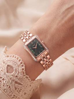 Carlton London - Vivienne Green Rectangle Dial Women Watch