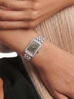 Carlton London - Vivienne Olive Green Rectangle Dial Women Watch