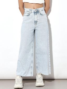 ONLY - Light Blue High Rise Wide Leg Jeans