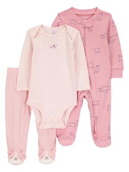 Carter's - Baby Girl Pink Bodysuit & Onesie with Pant