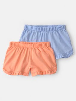 Carter's - Baby Girl Multi-Color 2-Flutter-Hem Fashion Shorts (Pack of 2)