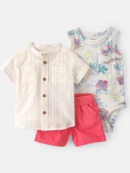 Carter's - Baby Boy Multi-Color Shirt & Onesie with Shorts