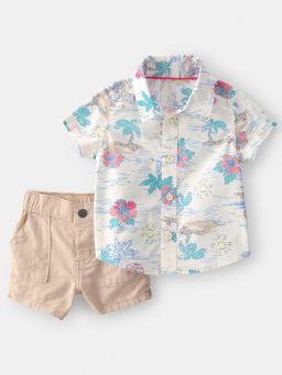 Carter's - Baby Boy White Shirt & Shorts