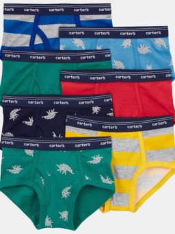 Carter's - Boys Multi-Color Dinosaur Cotton Briefs (Pack of 7)