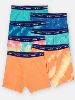 Carter's - Boys Multi-Color Tropical Printed Trunks (Pack of 7)