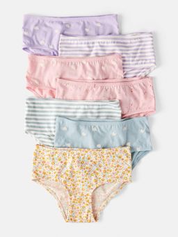 Carter's - Girls Multi-Color Heart Print Briefs (Pack of 7)