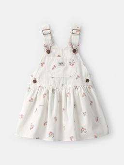 Oshkosh B'gosh - Girls White Strawberry Dungaree