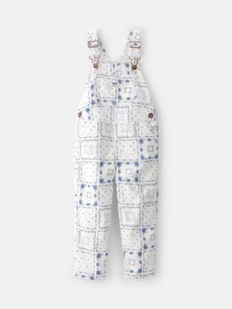 Oshkosh B'gosh - Girls White Bandana Dungaree