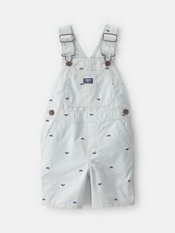 Oshkosh B'gosh - Boys Blue Whale Striped Dungaree